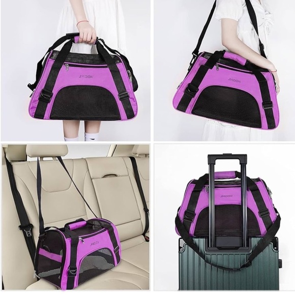 🆕 Soft-Sided Pet Carrier Bag (Medium, Purple) - Picture 5 of 10